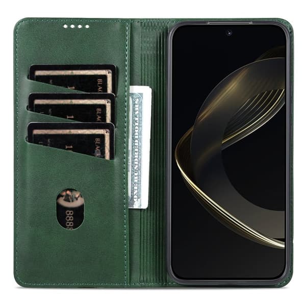AZNS Xiaomi 14T Plånboksfodral Konstläder - Grön