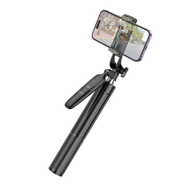 Hoco Tripod Selfie Stick Bluetooth med Fjärrkontroll K19 - Svart