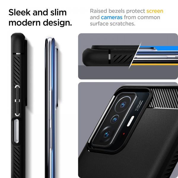 Spigen Rugged Armor Skal Xiaomi 11T/11T Pro 5G - Matte Svart Svart