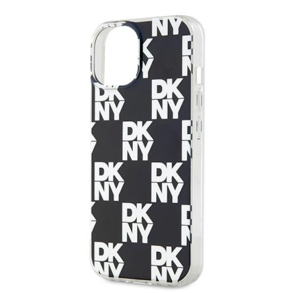 DKNY iPhone 15/14 Plus Mobilskal IML Checkered Mono Pattern Svart