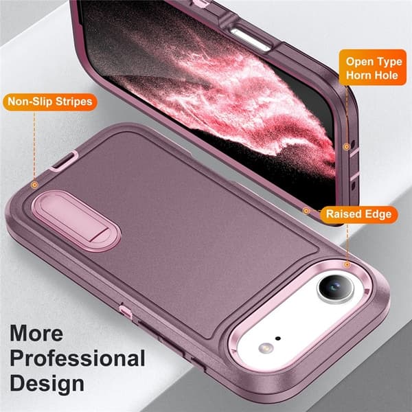 Mobilskal till iPhone Air Kickstand Silikon - Lila/Rosa Lila