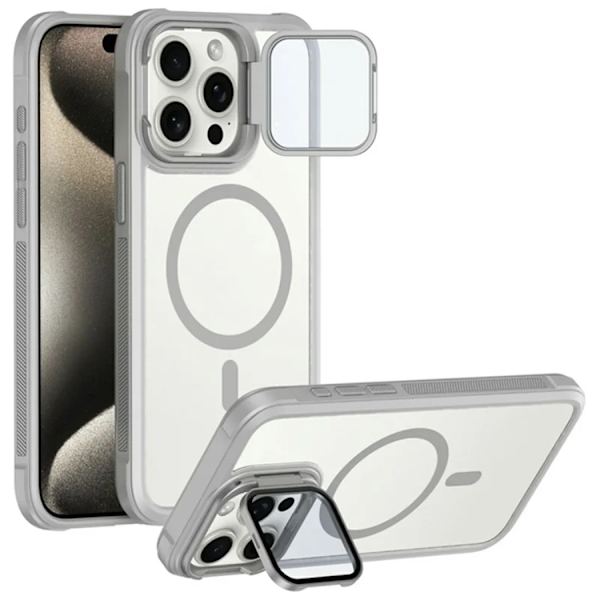 Mobilskal till iPhone 15 Pro Magsafe med Linsskyddsstöd Grå