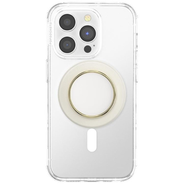 Popsocket MagSafe Grip Round Luxe kokoscreme emalje Beige