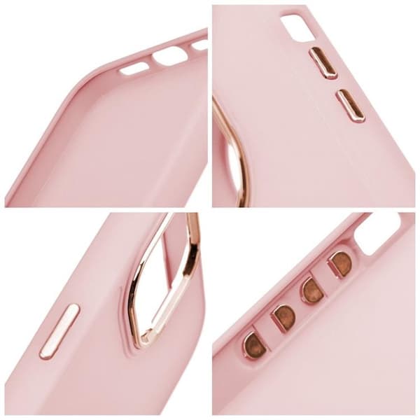Telefontaske til iPhone 15 Ramme - Lyserød Rosa