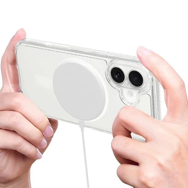 WANLONFENG Mobilskal till iPhone 17 MagSafe + [2-Pack] Härdat glas Transparent
