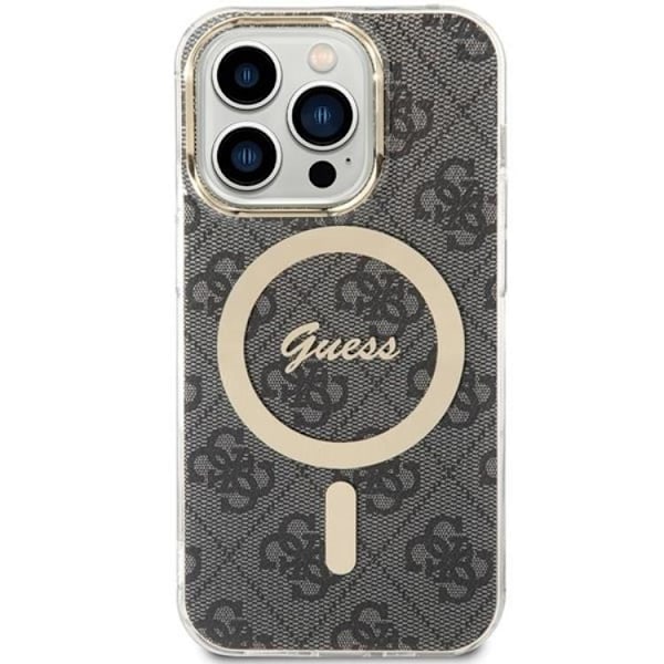 Guess iPhone 15 Pro Mobilskal Magsafe IML 4G - Sort Black