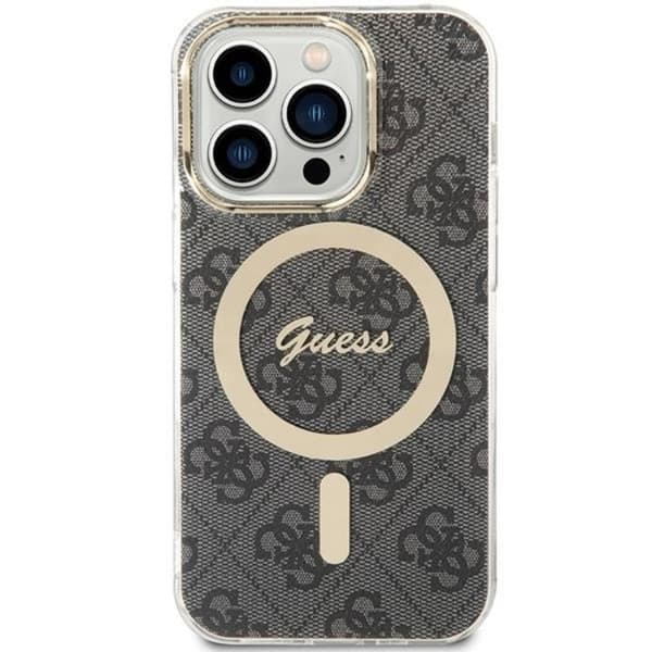 Guess iPhone 15 Pro -puhelinkotelo Magsafe IML 4G - Musta Black