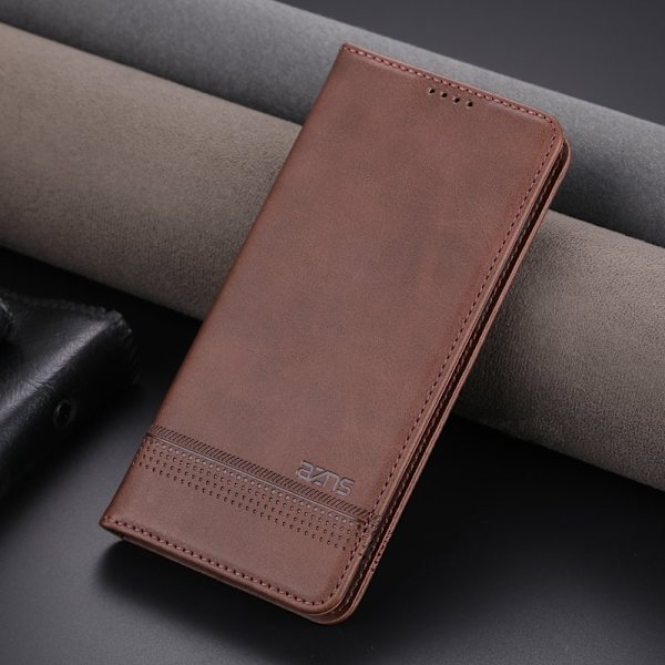 AZNS Xiaomi 13 5G Flip Plånboksfodral Konstläder - Brun