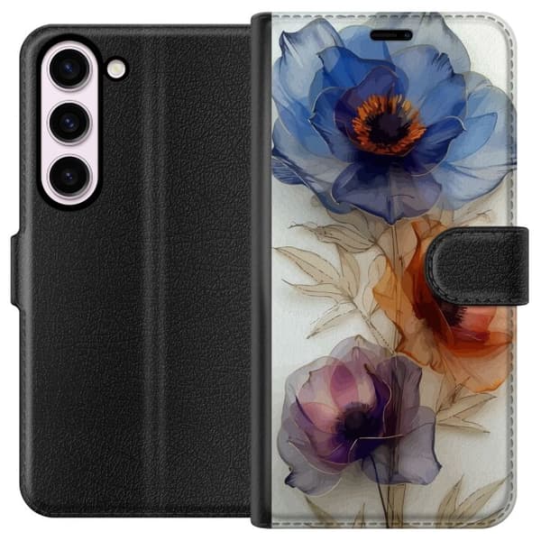 Plånboksfodral till Samsung Galaxy S23 med Silkesblommor