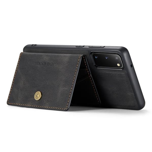 JEEHOOD Samsung Galaxy S20 Konstläder Plånboksfodral Detachable Svart
