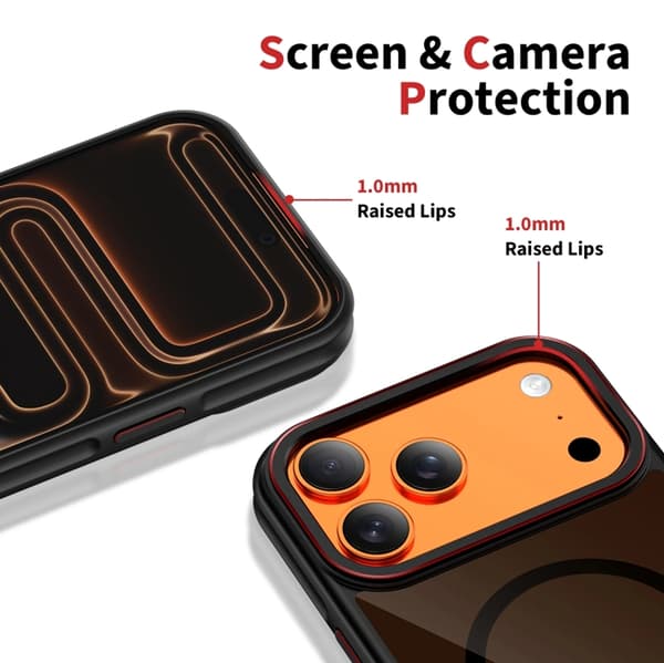 Tech-Protect Mobilskal till iPhone 18 Pro Max/17 Pro Max MagSafe - Svart/Röd Svart
