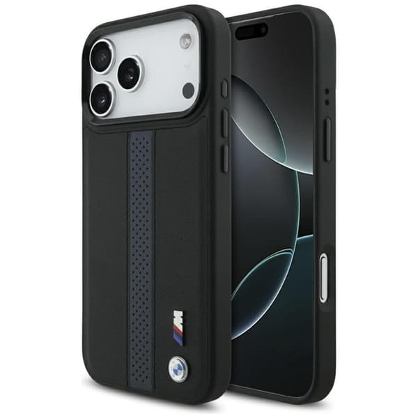 BMW Mobilskal till iPhone 17 Pro Max MagSafe M Perforated Stripe Logo - Blå Blå