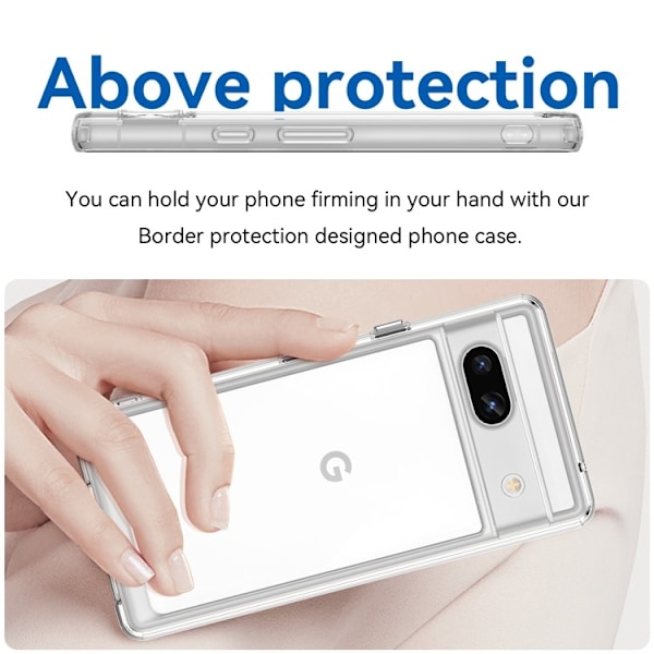 Google Pixel 7a Mobilskal Acrylic Shockproof TPU - Clear