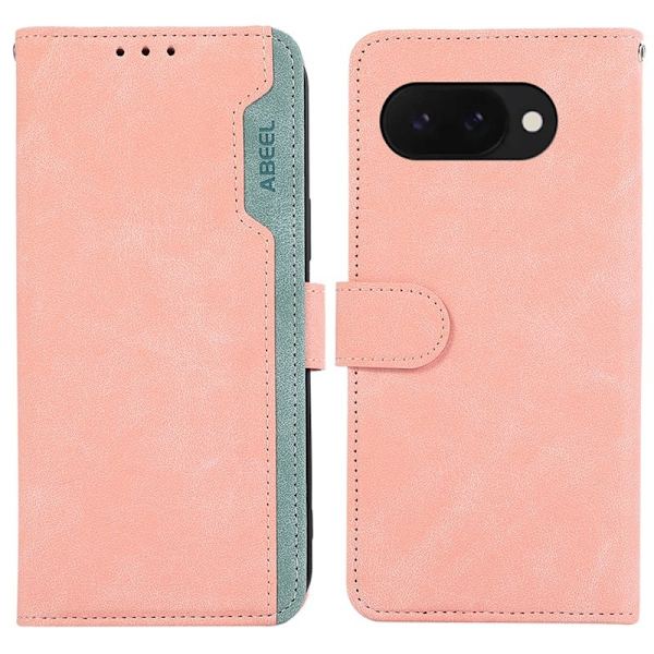 ABEEL Google Pixel 9a Plånboksfodral Splicing Konstläder Flip Rosa