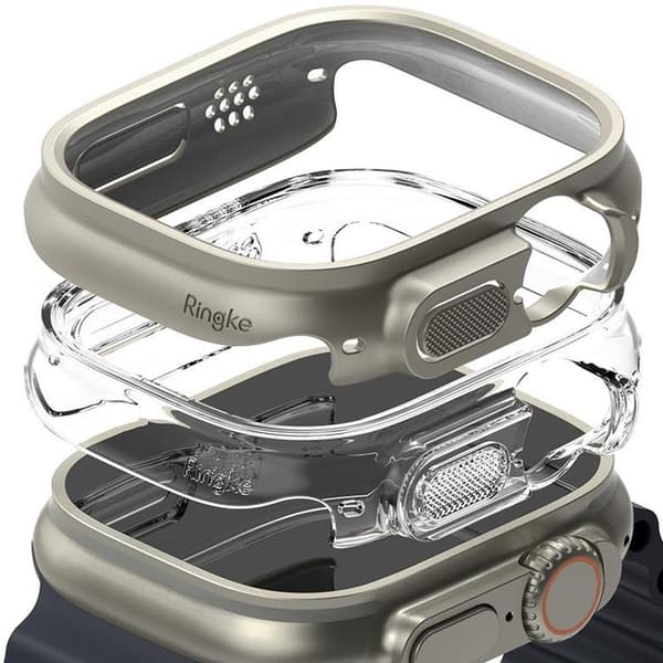 Ringke [2-Pack] Apple Watch Ultra (49mm) Skal Slim - Clear/Grå Grå