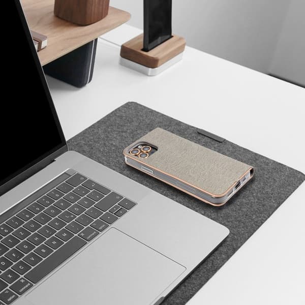 Forcell LUNA Guld fodral till Samsung Galaxy A51 silver Guld