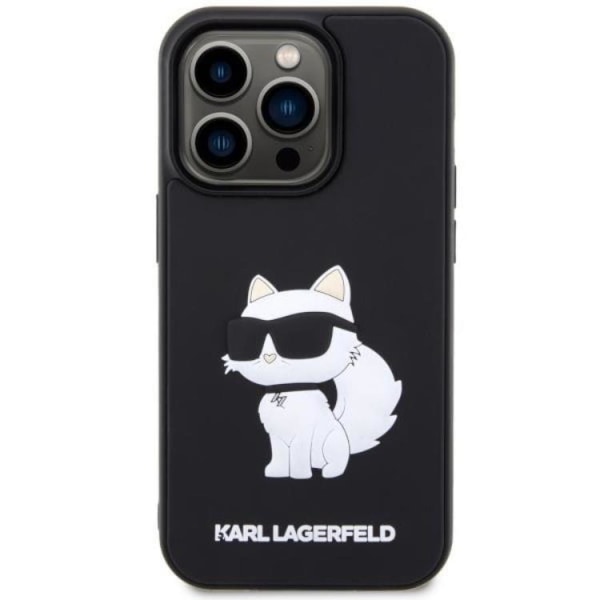 Karl Lagerfeld iPhone 14 Pro Max matkapuhelimen suojus, kuminen Choupette 3D