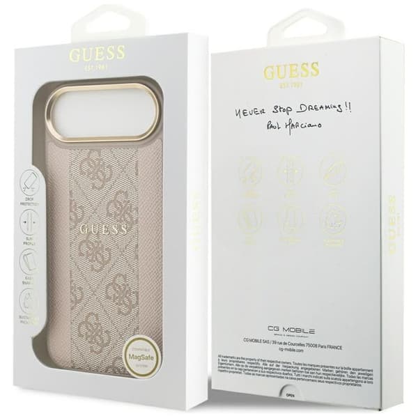 Guess Mobilskal till iPhone Air MagSafe 4G Stripe - Rosa