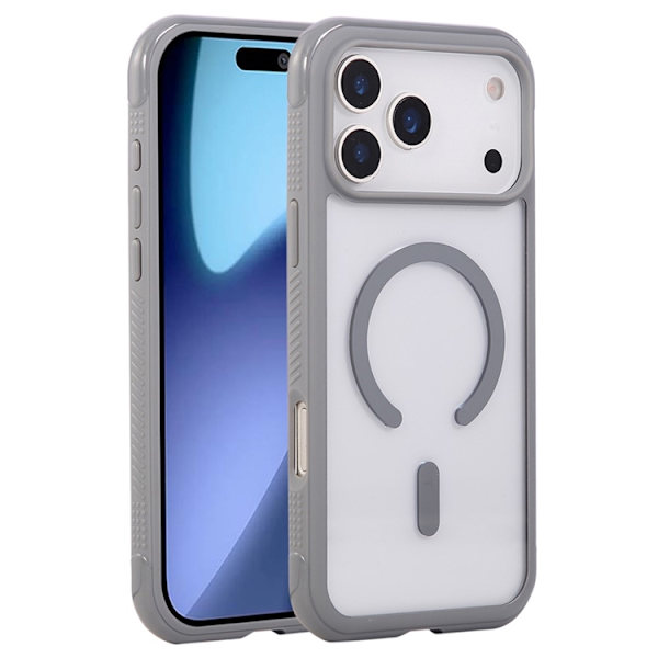 Mobilskal till iPhone 17 Pro Max MagSafe TPU+PC Transparent - Grå Grå