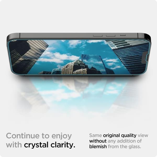 Spigen Härdat Glas Skärmskydd iPhone 13/13 PRO/14/16E - Transparent Transparent