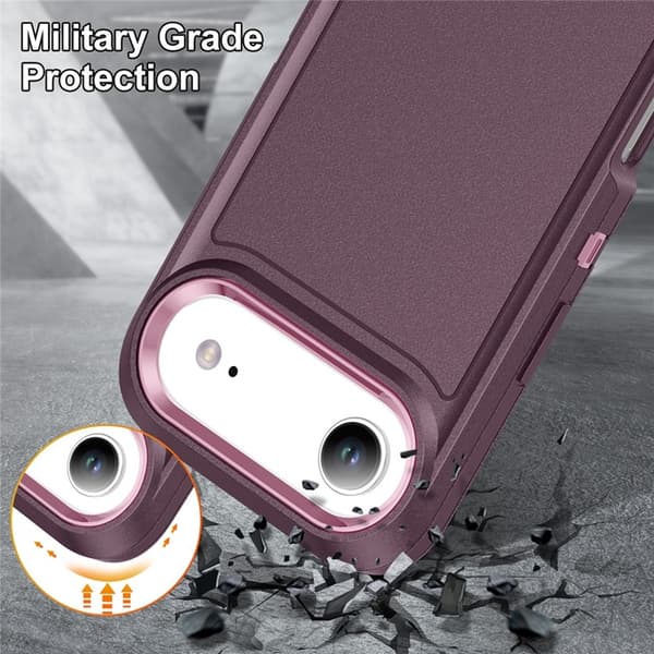 Mobilskal till iPhone Air Kickstand Silikon - Lila/Rosa Lila