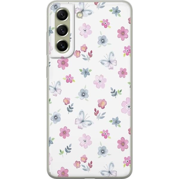 Mobilcover til Samsung Galaxy S21 FE 5G med Blomster og sommerfugle