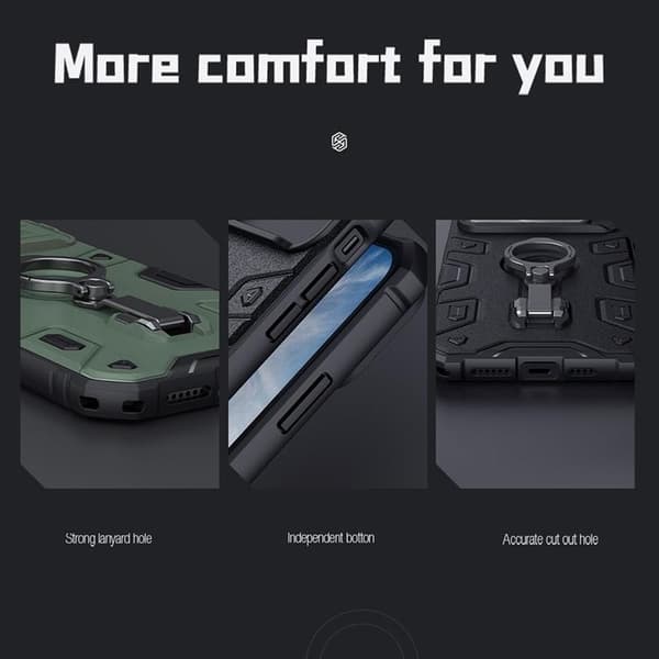 Nillkin iPhone 14 Pro Max Kuori Renkaanpidike Armor Pro - Sininen Blå
