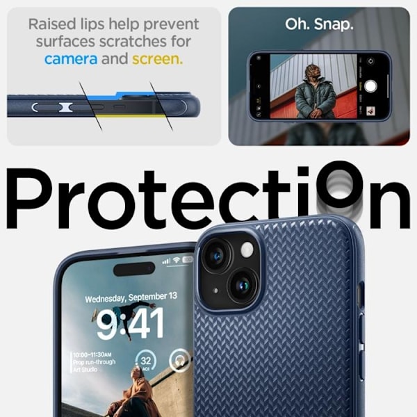 Spigen iPhone 15 Mobilskal Magsafe Armor - Mat Sort Svart