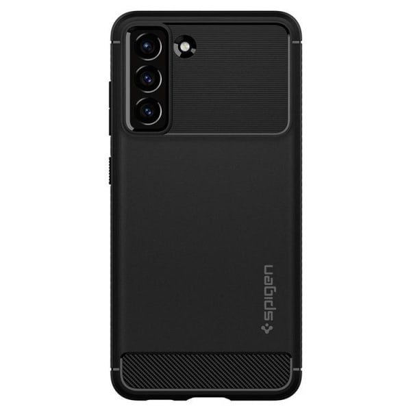 Spigen Rugged Armor -kuori Galaxy S21 FE - Mattamusta Black