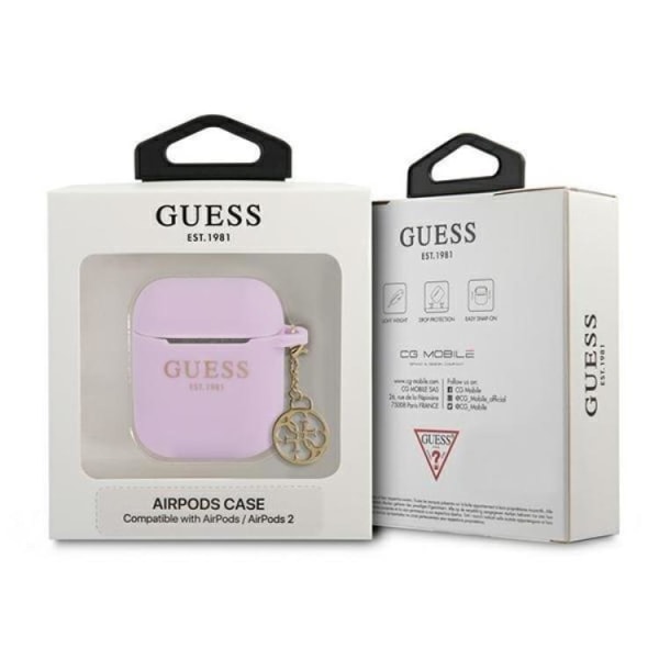 Guess Silicone Charm Collection Shell Airpods - violetti