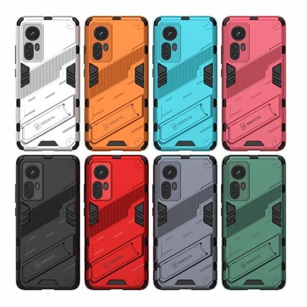 Kickstand Anti-Fall Skal Xiaomi 12 Pro - Punainen Röd