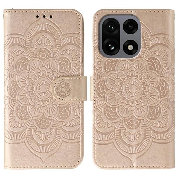 OnePlus 15 Plånboksfodral Mandala Imprinted Konstläder Roséguld