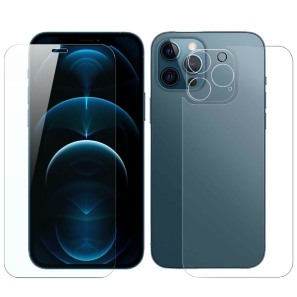 BOOM 3in1 iPhone 12 Pro Front Hærdet glas + Bagside Hærdet glas + Cam