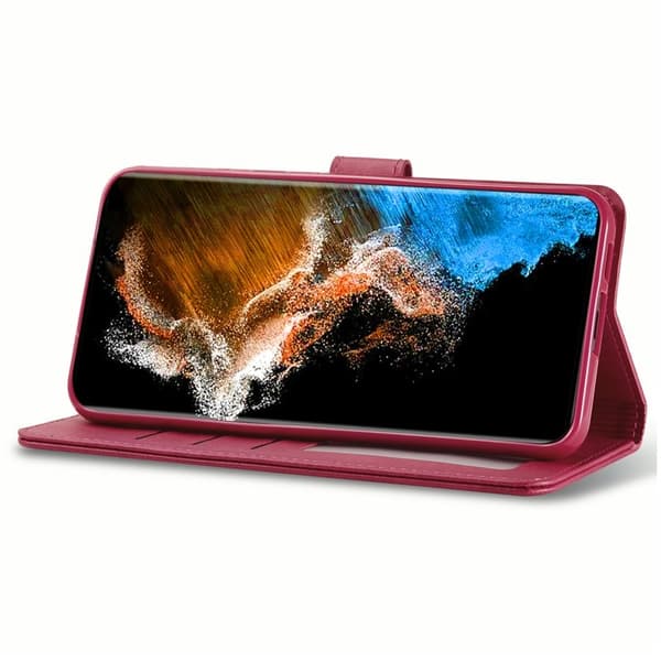 LC.IMEEKE Samsung Galaxy S24+ Plånboksfodral Konstläder - Rosa