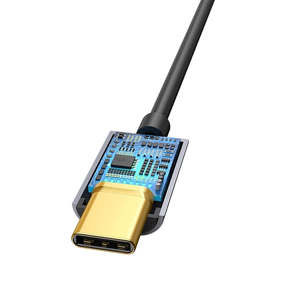 Baseus USB-C Hörlurar Adapter DAC minijack 3,5 mm - Grå Grå
