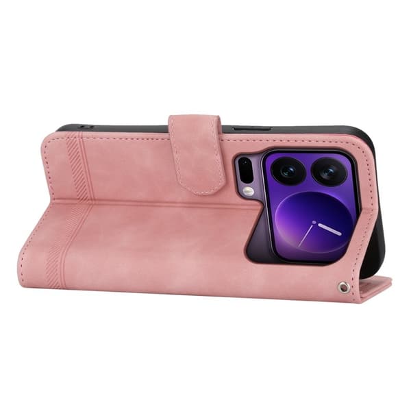 DIERFENG DF-03 Plånboksfodral för Xiaomi 17 Pro Konstläder - Rosa