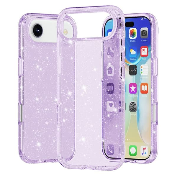 Mobilskal till iPhone Air Glittrande Puderglitter - Lila Lila