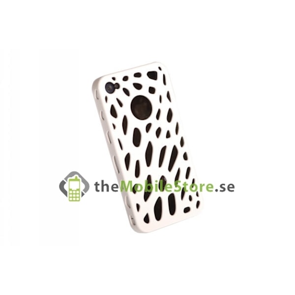 Perforated Baksideskal till iPhone 4S/4 (Perforate) (Vit) Vit