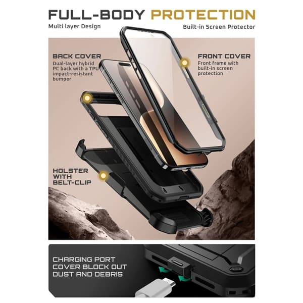 Supcase Mobilskal till iPhone Air UB Pro - Svart Svart