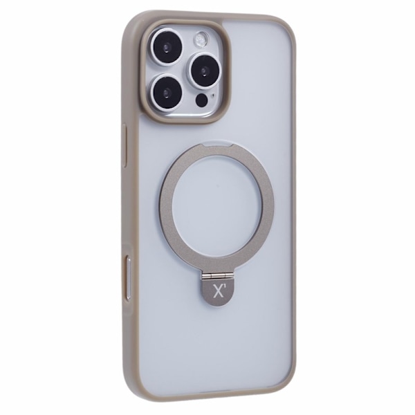 X-LEVEL PITHY STONE II Mobilskal till iPhone 16 Pro Magnetiskt Grå