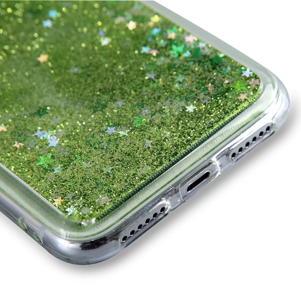 Glitter Skal till iPhone XS / X - Grön Grön