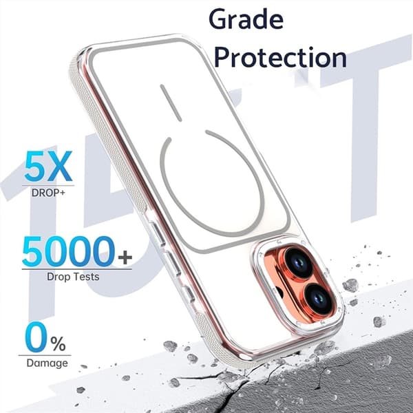 Mobilskal till iPhone 17 MagSafe Dual Färg Shockproof - Vit Vit