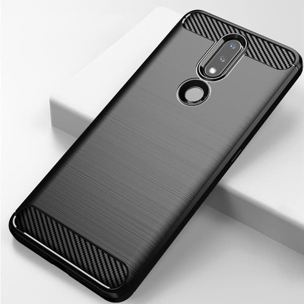Nokia 2.4 Skal Carbon Flexible - Musta Black