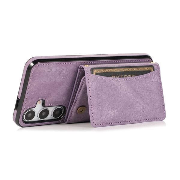 Plånboksfodral för Samsung Galaxy S26 Plus Tri-Fold Kickstand PU - Lila