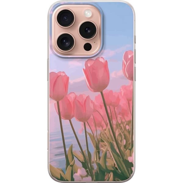 Mobilskal till Apple iPhone 16 Pro med Rosa Tulpaner