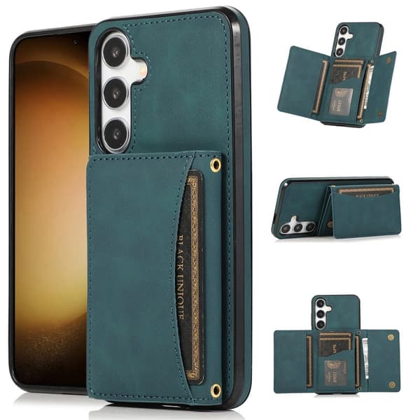 Plånboksfodral för Samsung Galaxy S26 Plus Tri-Fold Kickstand PU - Blå