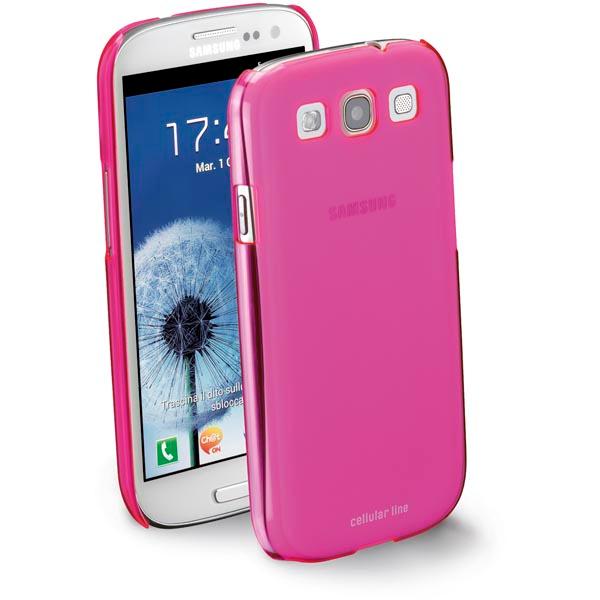 CellularLine Cool fluo-kuori Samsung Galaxy S3 (vaaleanpunainen) + näytönsuoja Pink