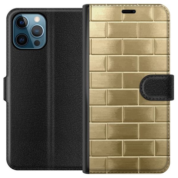 Plånboksfodral till Apple iPhone 12 Pro Max med Gyllene Murstenar
