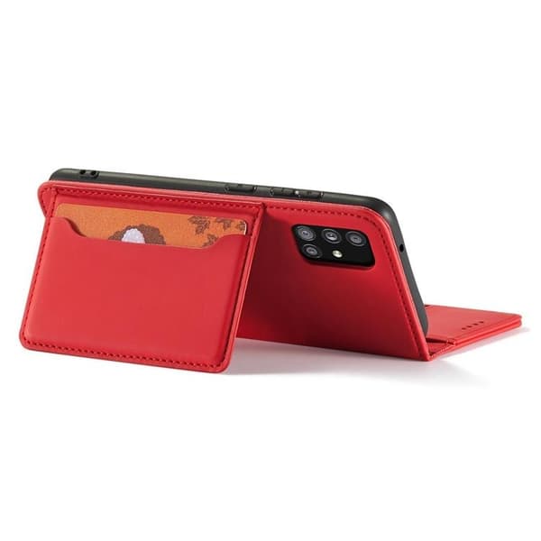 Galaxy A13 5G Pungetui Magnet Stand - Rød Röd