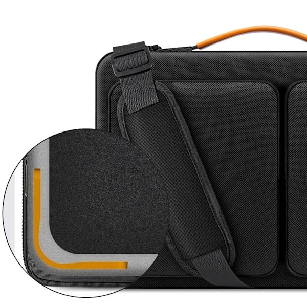 Tech-Protect Computertaske 13-14" Defender - Sort/Orange Svart